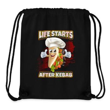 Kebab Chef, drôle de Kebab Dicton, Döner Kebap - Sac à cordon recyclé Stanley/Stella - noir - Devant