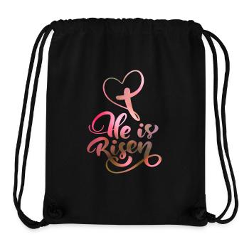 Ostern Jesus Christus Auferstehung Spruch - Stanley/Stella recycelter Gym Bag - Schwarz - Vorne
