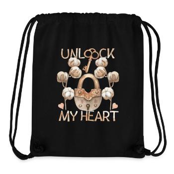 Vorhängeschloss und Schlüssel, romantische-Liebe - Stanley/Stella recycelter Gym Bag - Schwarz - Vorne