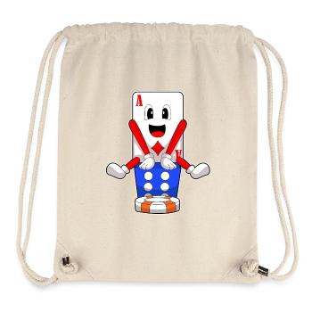 Poker Poker Jetons Cartes de poker - Sac à cordon recyclé Stanley/Stella - blanc naturel - Devant
