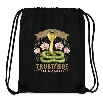 Cobra Serpent Vintage Style Sombre Academia Esthétique - Sac à cordon recyclé Stanley/Stella - noir - Devant