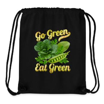 Grünes Gemüse, lustiger Spruch Veganer, Vegetarier - Stanley/Stella recycelter Gym Bag - Schwarz - Vorne