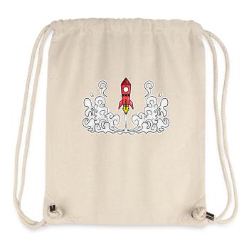 Rakete Raketenstart Start - Stanley/Stella recycelter Gym Bag - Naturweiß - Vorne