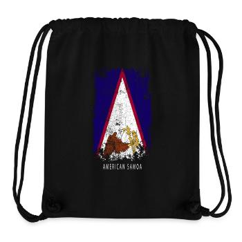 Souvenir avec le drapeau des Samoa américaines - Sac à cordon recyclé Stanley/Stella - noir - Devant
