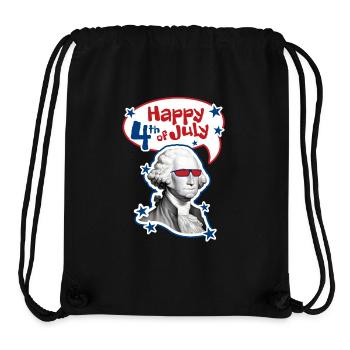 4 juillet - Jour de l’indépendance. Si vous aimez la liberté - Sac à cordon recyclé Stanley/Stella - noir - Devant
