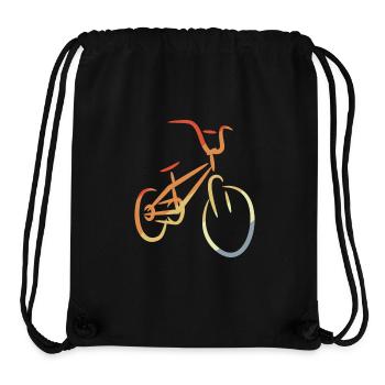 Retro BMX Zeichnung - Stanley/Stella recycelter Gym Bag - Schwarz - Vorne