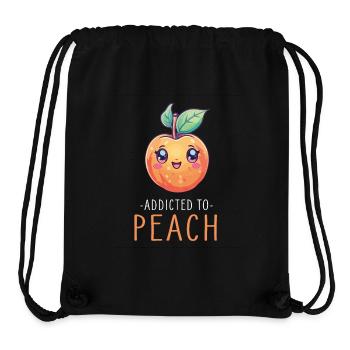 Peach Kawaii - Stanley/Stella Recycled Gym Bag - black - Front