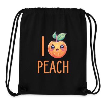 Peach Kawaii - Stanley/Stella Recycled Gym Bag - black - Front
