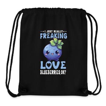 Blueberry Kawaii - Stanley/Stella Recycled Gym Bag - black - Front