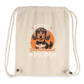 Proud Dachshund Mom - Stanley/Stella recycelter Gym Bag - Naturweiß - Vorne