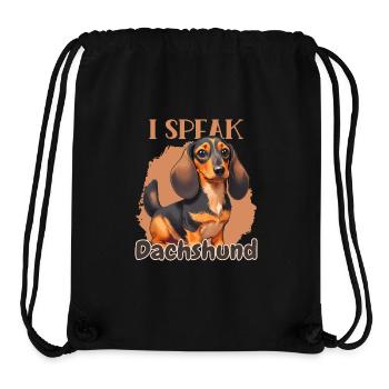 I speak Dachshund - Stanley/Stella recycelter Gym Bag - Schwarz - Vorne