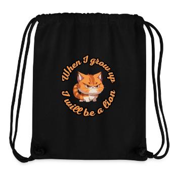 When I grow up I'll be a lion - Stanley/Stella Recycled Gym Bag - black - Front