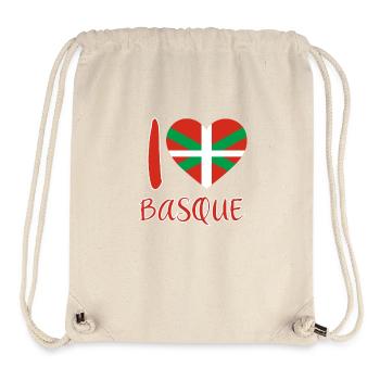 Pays Basque Drapeau Basque - Sac à cordon recyclé Stanley/Stella - blanc naturel - Devant
