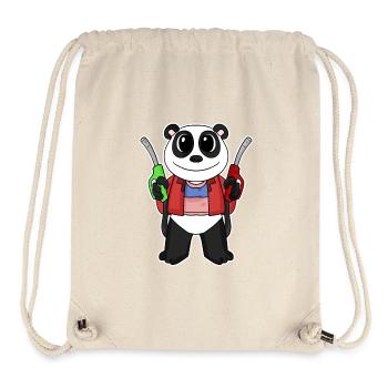 Tankwart Panda Tankstelle - Stanley/Stella recycelter Gym Bag - Naturweiß - Vorne