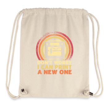 Impression 3D Imprimante 3D Retro Design Slice Print - Sac à cordon recyclé Stanley/Stella - blanc naturel - Devant