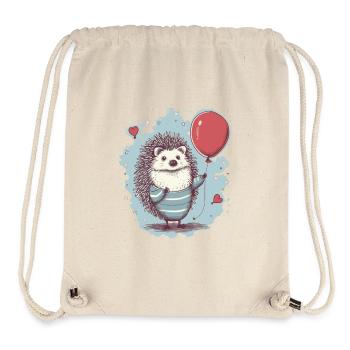 süsser Igel mit Luftballon - Stanley/Stella recycelter Gym Bag - Naturweiß - Vorne
