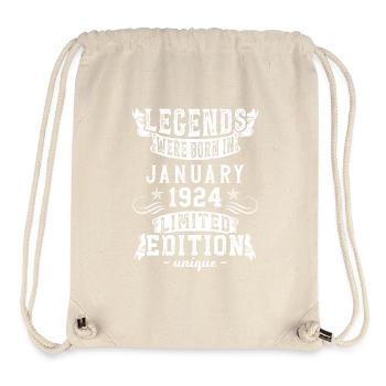 Anniversaire Janvier 1924 Année Edition Limitée - Sac à cordon recyclé Stanley/Stella - blanc naturel - Devant