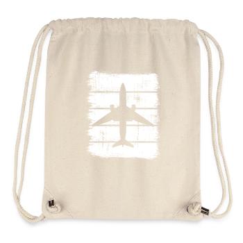 Flugzeuge Skizze - Stanley/Stella recycelter Gym Bag - Naturweiß - Vorne