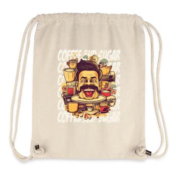 Crazy about coffee with lettering - Stanley/Stella Recycled Gym Bag - natural - Front