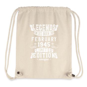 Anniversaire Février 1945 année Edition Limitée - Sac à cordon recyclé Stanley/Stella - blanc naturel - Devant