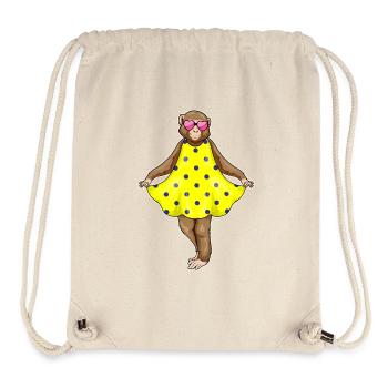 Affe Polka Dots Kleid - Stanley/Stella recycelter Gym Bag - Naturweiß - Vorne
