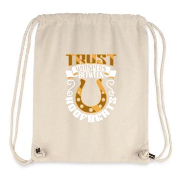 Trust between hoof beats - horses - Stanley/Stella Recycled Gym Bag - natural - Front