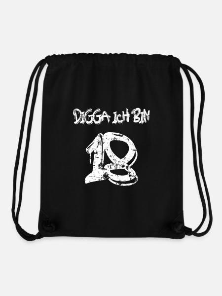 Digga ich bin 18 - Stanley/Stella recycelter Gym Bag - Schwarz