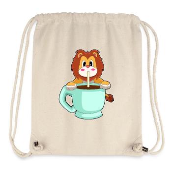 Löwe Tasse Kaffe - Stanley/Stella recycelter Gym Bag - Naturweiß - Vorne