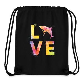 Shark love - Stanley/Stella Recycled Gym Bag - black - Front