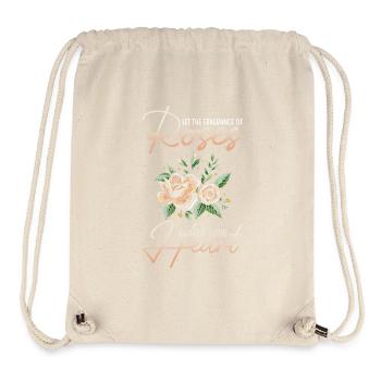 pétales de rose roses arôme de roseraie parfum de rose - Sac à cordon recyclé Stanley/Stella - blanc naturel - Devant