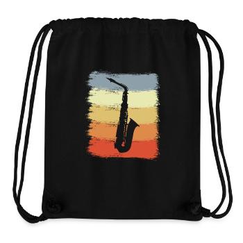 Vintage Saxophone - Sac à cordon recyclé Stanley/Stella - noir - Devant