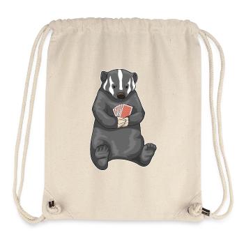 Cartes de poker Badger - Sac à cordon recyclé Stanley/Stella - blanc naturel - Devant