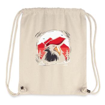 Japanese Red Sun: Cool Pirate Parrot - Stanley/Stella Recycled Gym Bag - natural - Front