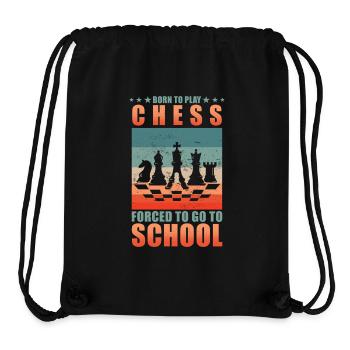 Schach Schachspieler Zur Schule Gezwungen - Stanley/Stella recycelter Gym Bag - Schwarz - Vorne