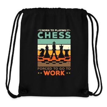 Schach Schachspieler Zur Arbeit Gezwungen - Stanley/Stella recycelter Gym Bag - Schwarz - Vorne