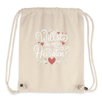 Willst du mich heiraten - Stanley/Stella recycelter Gym Bag - Naturweiß - Vorne
