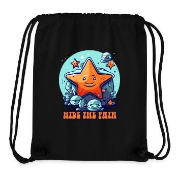 Versteck den Schmerz, kleine Seestern Seeigel - Stanley/Stella recycelter Gym Bag - Schwarz - Vorne