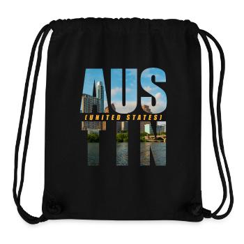 Austin USA Souvenir - Stanley/Stella recycelter Gym Bag - Schwarz - Vorne