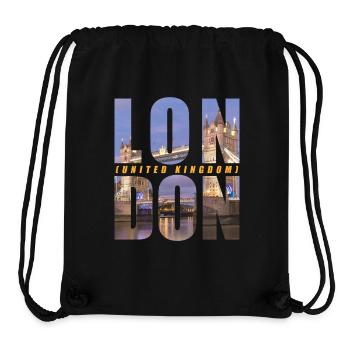 London England Souvenir - Stanley/Stella Recycled Gym Bag - black - Front
