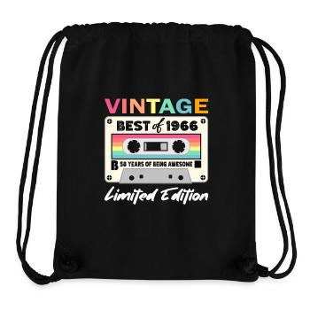 Best of 1966 - 58th Birthday Limited Edition - Sac à cordon recyclé Stanley/Stella - noir - Devant