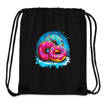 Donuts Everywhere: Delicious Sweet Donuts - Stanley/Stella Recycled Gym Bag - black - Front