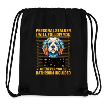 Chien bichon havanais dicton drôle - Sac à cordon recyclé Stanley/Stella - noir - Devant