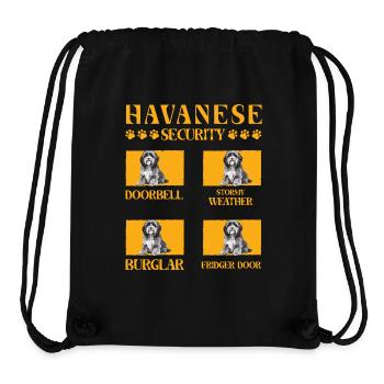 Sécurité du bichon havanais - Sac à cordon recyclé Stanley/Stella - noir - Devant