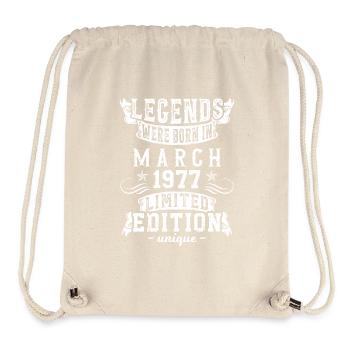 Geburtstag März 1977 Jahr Limited Edition - Stanley/Stella recycelter Gym Bag - Naturweiß - Vorne