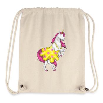 Einhorn Polka Dots Kleid - Stanley/Stella recycelter Gym Bag - Naturweiß - Vorne