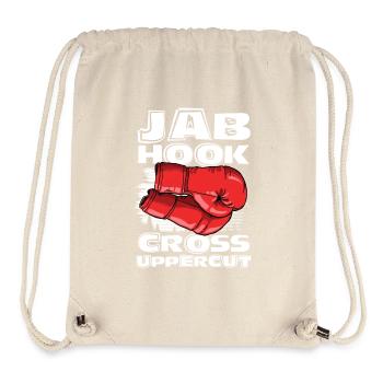 Jab hook cross uppercut - Stanley/Stella recycelter Gym Bag - Naturweiß - Vorne