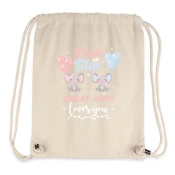 Rosa oder Blau Großtante Elefant - Stanley/Stella recycelter Gym Bag - Naturweiß - Vorne