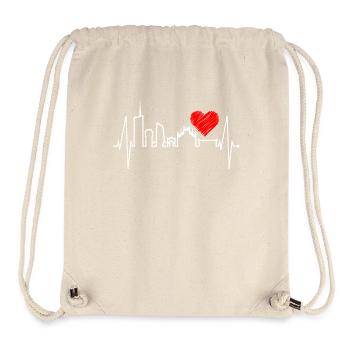 Milan Skyline Italy Heartbeat Fan Love Milano - Stanley/Stella Recycled Gym Bag - natural - Front