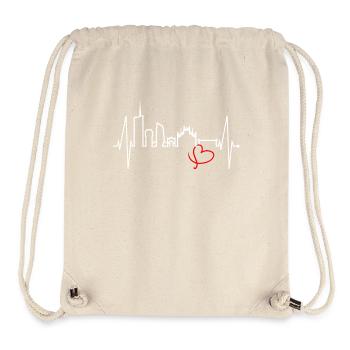 Milan Skyline Italy Heartbeat Fan Love Milano - Stanley/Stella Recycled Gym Bag - natural - Front