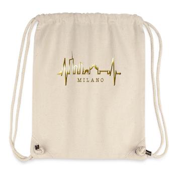 Milan Skyline Italy Heartbeat Fan Love Milano - Stanley/Stella Recycled Gym Bag - natural - Front